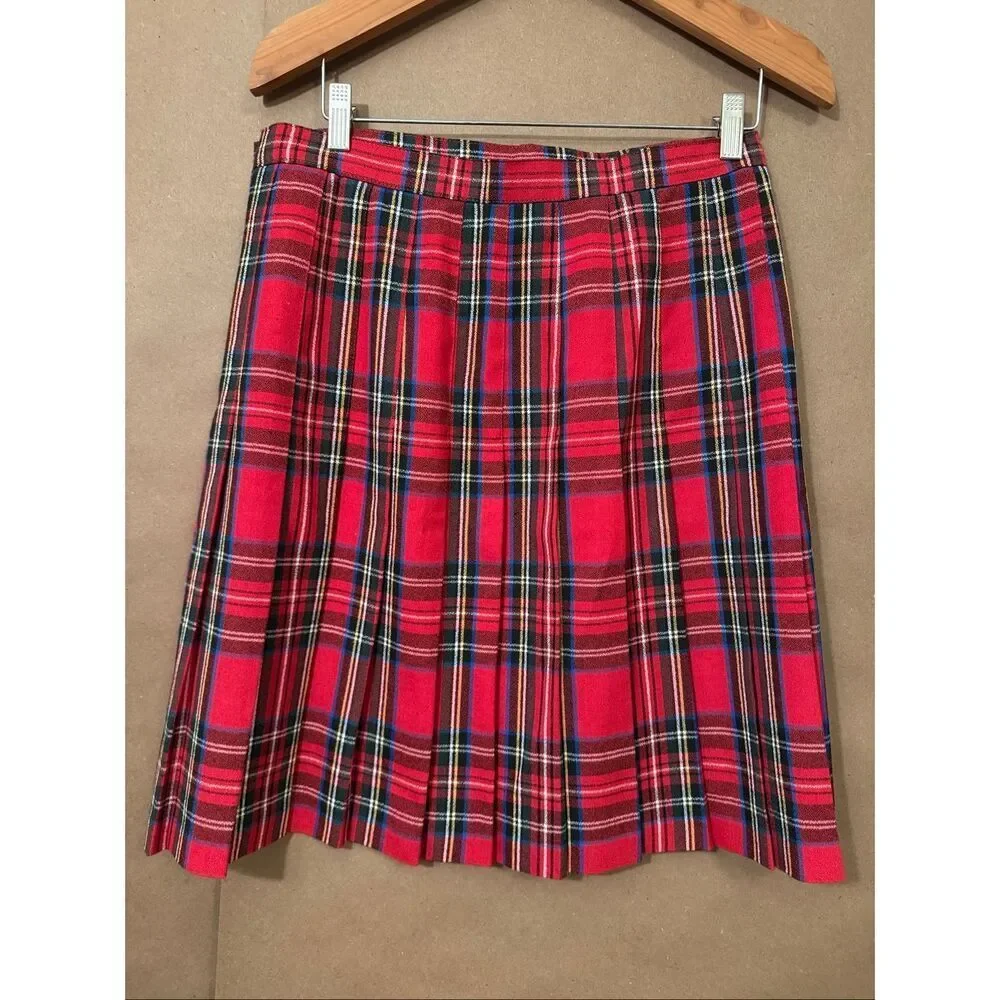 Vintage Danielle B Plaid Pleated Skirt‎